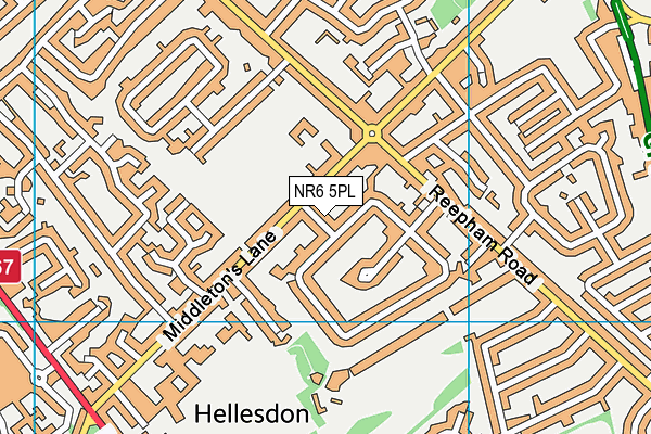 NR6 5PL map - OS VectorMap District (Ordnance Survey)