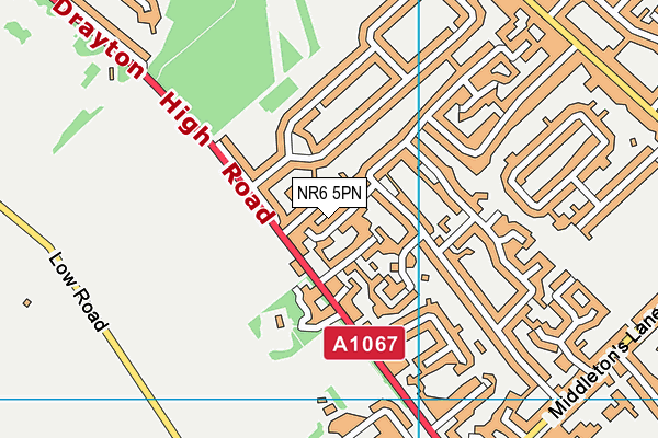 NR6 5PN map - OS VectorMap District (Ordnance Survey)