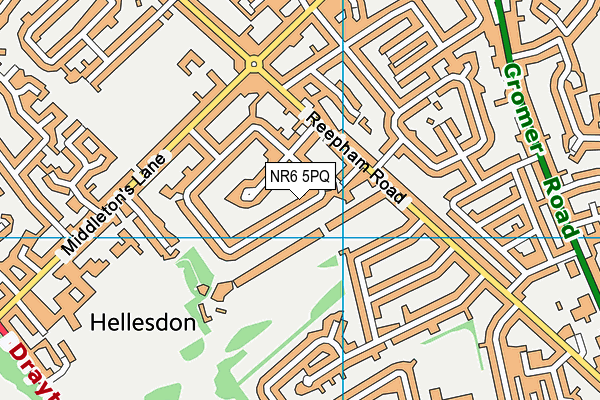 NR6 5PQ map - OS VectorMap District (Ordnance Survey)