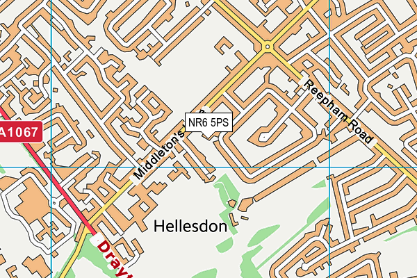 NR6 5PS map - OS VectorMap District (Ordnance Survey)