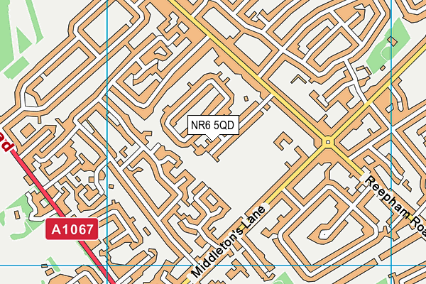 NR6 5QD map - OS VectorMap District (Ordnance Survey)