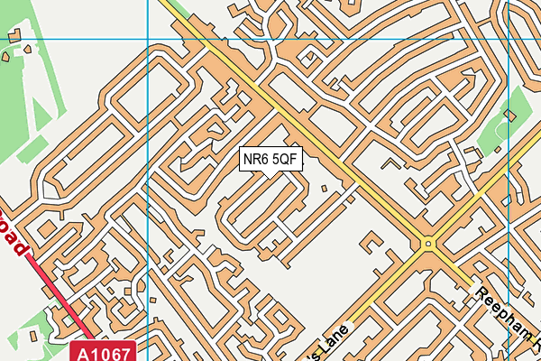 NR6 5QF map - OS VectorMap District (Ordnance Survey)