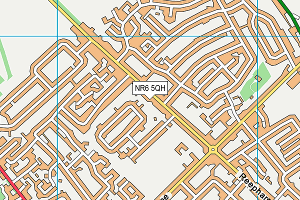 NR6 5QH map - OS VectorMap District (Ordnance Survey)