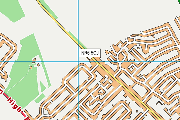 NR6 5QJ map - OS VectorMap District (Ordnance Survey)