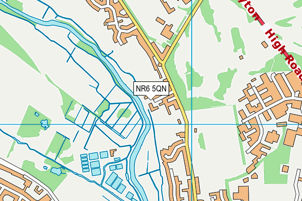 NR6 5QN map - OS VectorMap District (Ordnance Survey)