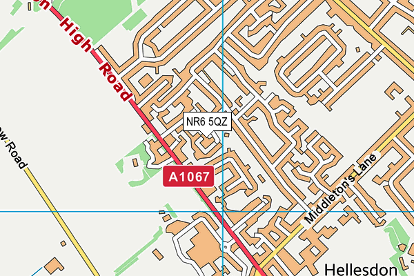 NR6 5QZ map - OS VectorMap District (Ordnance Survey)