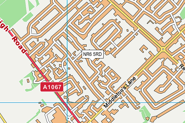 NR6 5RD map - OS VectorMap District (Ordnance Survey)