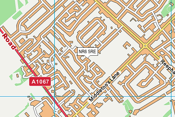 NR6 5RE map - OS VectorMap District (Ordnance Survey)
