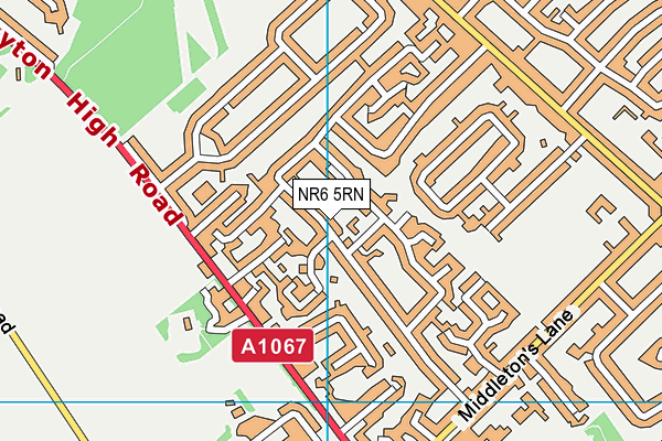 NR6 5RN map - OS VectorMap District (Ordnance Survey)