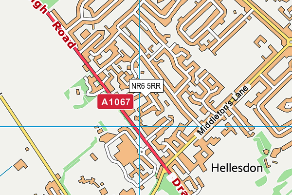 NR6 5RR map - OS VectorMap District (Ordnance Survey)