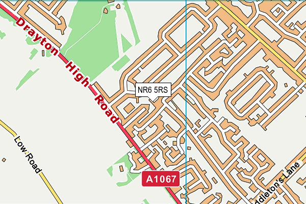 NR6 5RS map - OS VectorMap District (Ordnance Survey)