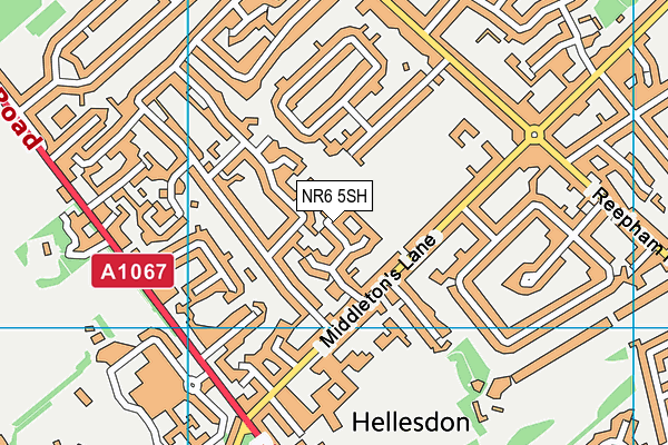 NR6 5SH map - OS VectorMap District (Ordnance Survey)