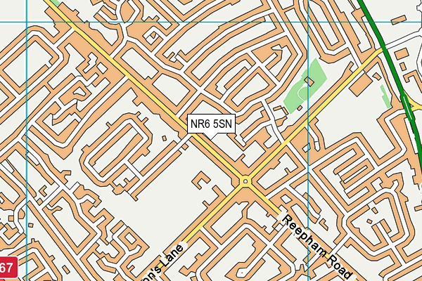 NR6 5SN map - OS VectorMap District (Ordnance Survey)