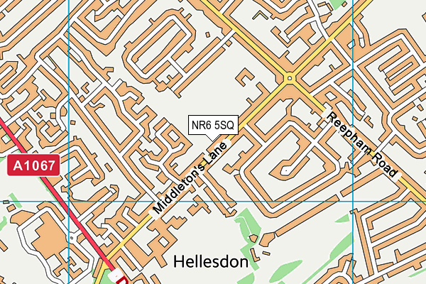 NR6 5SQ map - OS VectorMap District (Ordnance Survey)