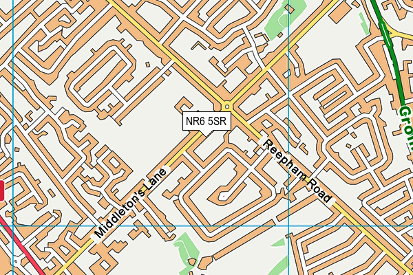 NR6 5SR map - OS VectorMap District (Ordnance Survey)