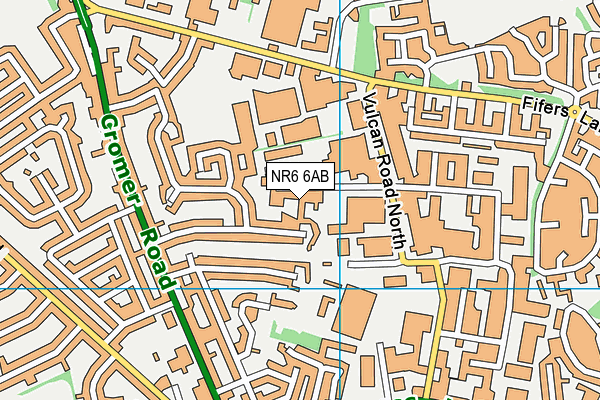 NR6 6AB map - OS VectorMap District (Ordnance Survey)