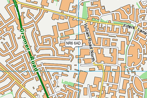 NR6 6AD map - OS VectorMap District (Ordnance Survey)