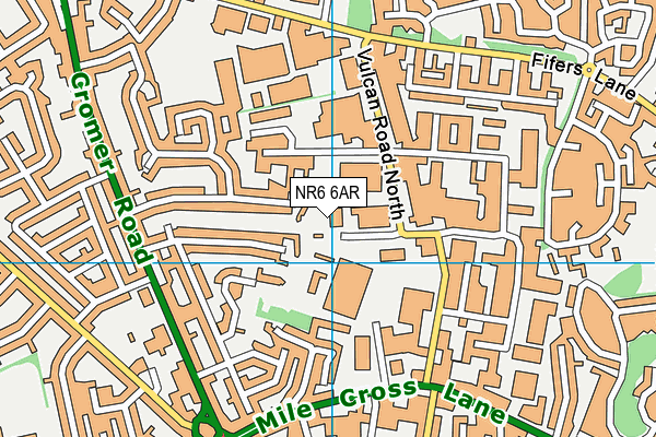 NR6 6AR map - OS VectorMap District (Ordnance Survey)