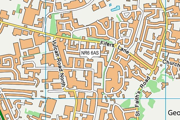 NR6 6AS map - OS VectorMap District (Ordnance Survey)