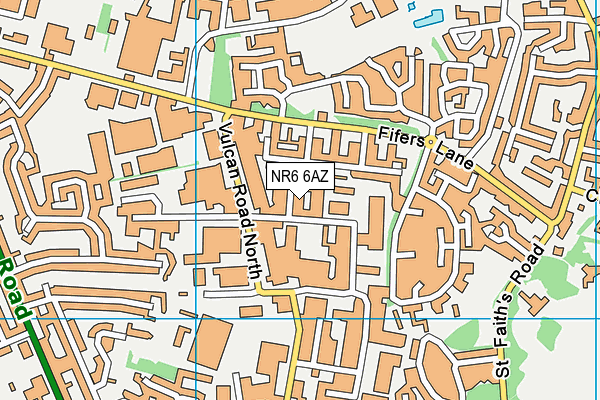 NR6 6AZ map - OS VectorMap District (Ordnance Survey)