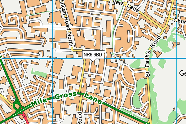 NR6 6BD map - OS VectorMap District (Ordnance Survey)