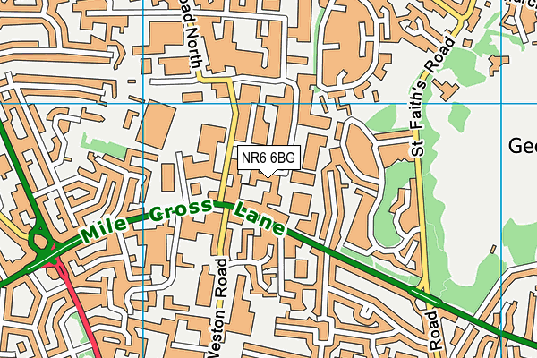 NR6 6BG map - OS VectorMap District (Ordnance Survey)