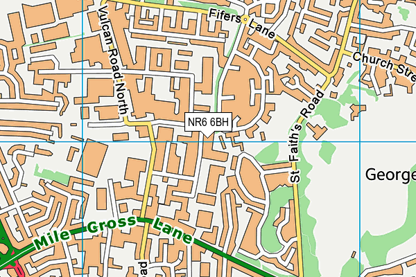 NR6 6BH map - OS VectorMap District (Ordnance Survey)