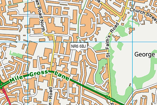 NR6 6BJ map - OS VectorMap District (Ordnance Survey)