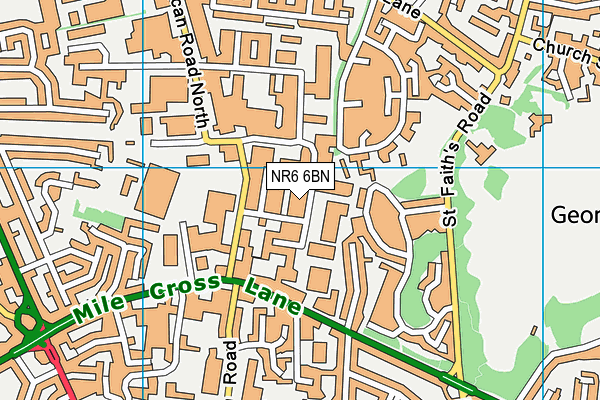 NR6 6BN map - OS VectorMap District (Ordnance Survey)