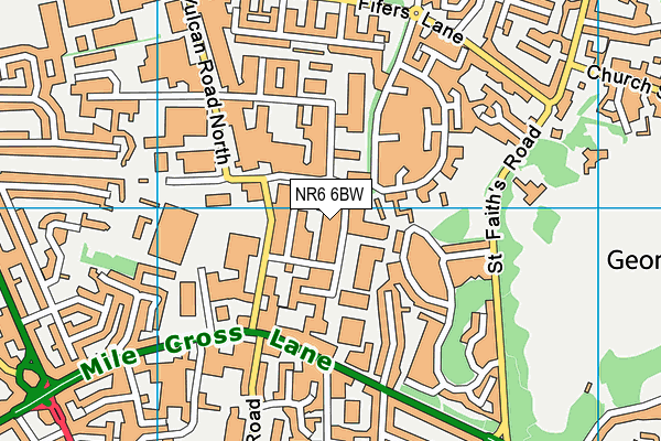 NR6 6BW map - OS VectorMap District (Ordnance Survey)
