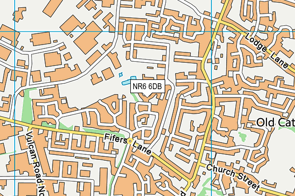 NR6 6DB map - OS VectorMap District (Ordnance Survey)