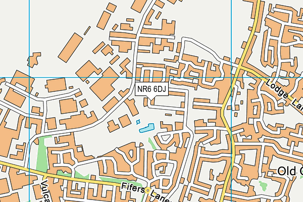 NR6 6DJ map - OS VectorMap District (Ordnance Survey)