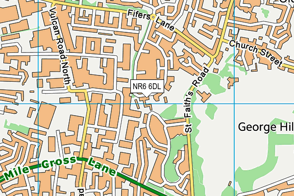 NR6 6DL map - OS VectorMap District (Ordnance Survey)