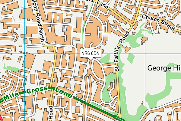 NR6 6DN map - OS VectorMap District (Ordnance Survey)