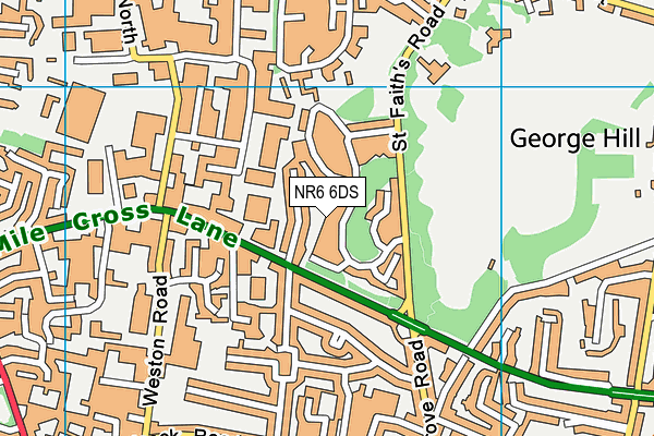 NR6 6DS map - OS VectorMap District (Ordnance Survey)