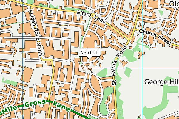 NR6 6DT map - OS VectorMap District (Ordnance Survey)