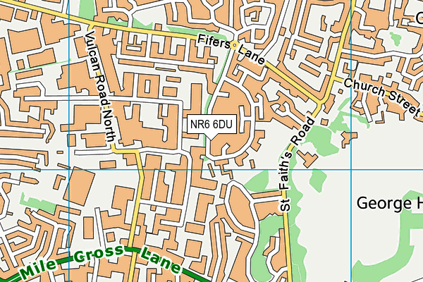 NR6 6DU map - OS VectorMap District (Ordnance Survey)