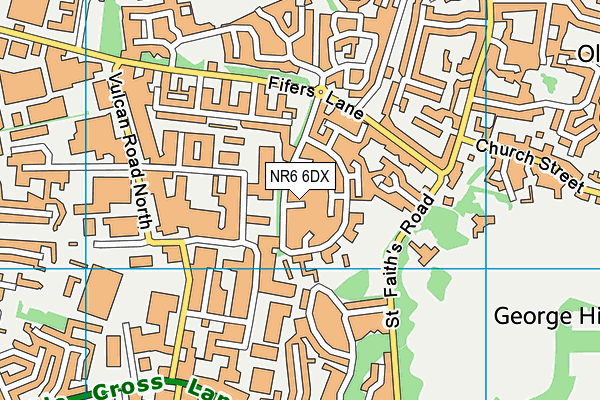 NR6 6DX map - OS VectorMap District (Ordnance Survey)