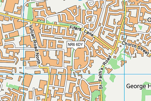 NR6 6DY map - OS VectorMap District (Ordnance Survey)
