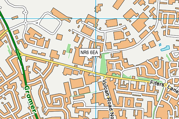 NR6 6EA map - OS VectorMap District (Ordnance Survey)