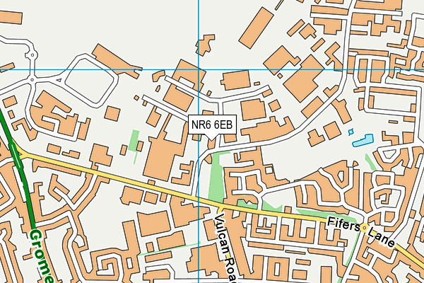 NR6 6EB map - OS VectorMap District (Ordnance Survey)