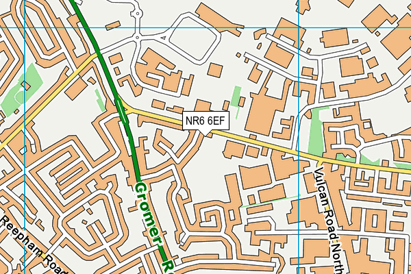 NR6 6EF map - OS VectorMap District (Ordnance Survey)