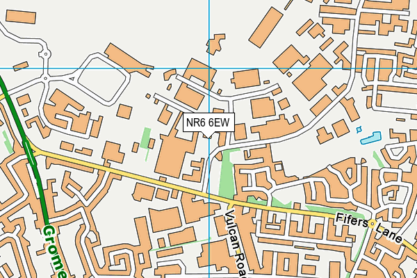 NR6 6EW map - OS VectorMap District (Ordnance Survey)
