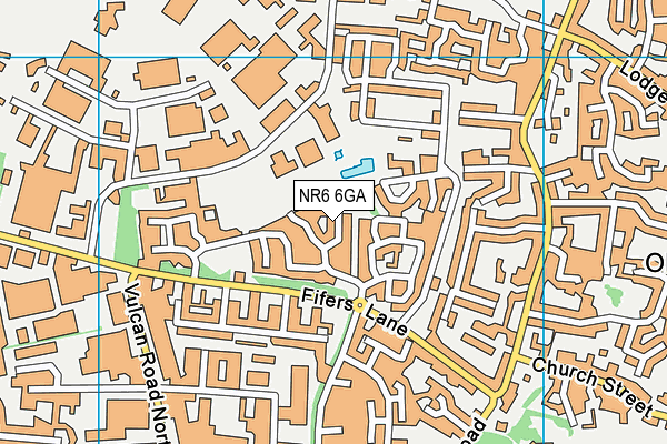 NR6 6GA map - OS VectorMap District (Ordnance Survey)