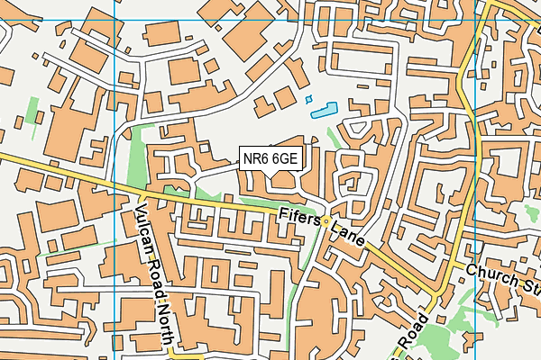 NR6 6GE map - OS VectorMap District (Ordnance Survey)