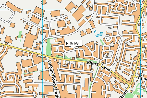 NR6 6GF map - OS VectorMap District (Ordnance Survey)