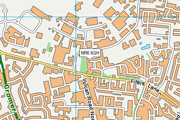 NR6 6GH map - OS VectorMap District (Ordnance Survey)