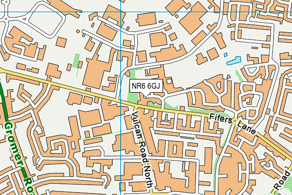 NR6 6GJ map - OS VectorMap District (Ordnance Survey)