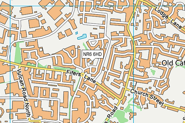 NR6 6HD map - OS VectorMap District (Ordnance Survey)