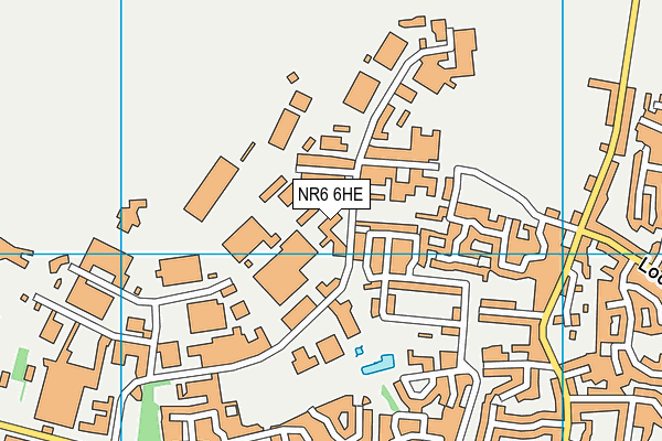 NR6 6HE map - OS VectorMap District (Ordnance Survey)